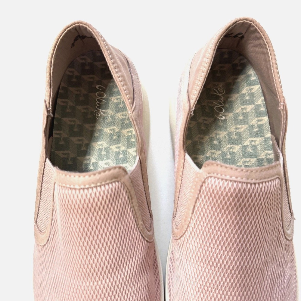 Olukai Women's Ki'ihele 'Ili‎ Leather Slip On Sneakers Shoes Pink Size 9.5 - Picture 3 of 10